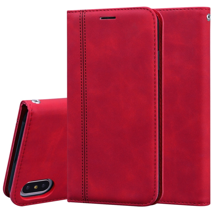 Frosted Business Magnetic Horizontal Flip PU Leather Case with Holder & Card Slot & Lanyard, For iPhone SE 2022 / SE 2020 & 8 & 7, For iPhone 8 Plus & 7 Plus, For iPhone 11 Pro, For iPhone 11, For iPhone 11 Pro Max, For iPhone XS / X, For iPhone XR    ...