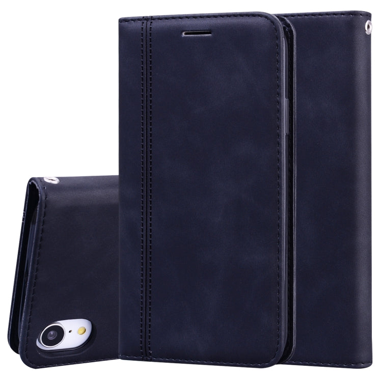Frosted Business Magnetic Horizontal Flip PU Leather Case with Holder & Card Slot & Lanyard, For iPhone SE 2022 / SE 2020 & 8 & 7, For iPhone 8 Plus & 7 Plus, For iPhone 11 Pro, For iPhone 11, For iPhone 11 Pro Max, For iPhone XS / X, For iPhone XR    ...
