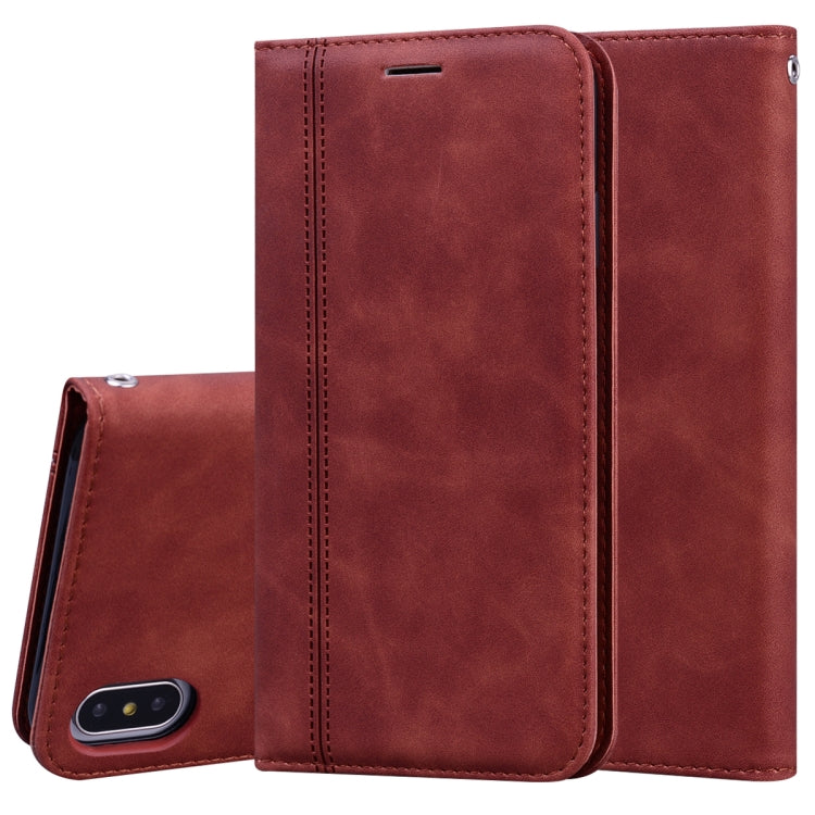 Frosted Business Magnetic Horizontal Flip PU Leather Case with Holder & Card Slot & Lanyard, For iPhone SE 2022 / SE 2020 & 8 & 7, For iPhone 8 Plus & 7 Plus, For iPhone 11 Pro, For iPhone 11, For iPhone 11 Pro Max, For iPhone XS / X, For iPhone XR    ...