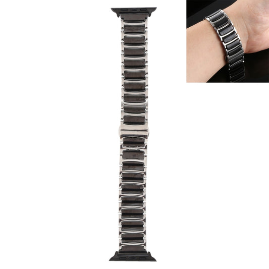 Ceramic Steel Watchband, For Apple Watch Series 8&7 41mm / SE 2&6&SE&5&4 40mm / 3&2&1 38mm, For Apple Watch Series 7 45mm / 6 & SE & 5 & 4 44mm / 3 & 2 & 1 42mm, For Apple Watch Series 7 41mm / 6 & SE & 5 & 4 40mm / 3 & 2 & 1 38mm                      ...