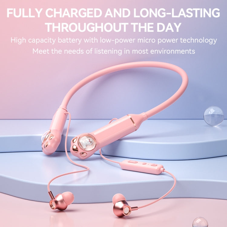 K1692 Meow Planet Neck-mounted Noise Reduction Sports Bluetooth Earphones