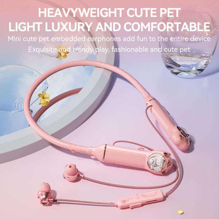 K1692 Meow Planet Neck-mounted Noise Reduction Sports Bluetooth Earphones
