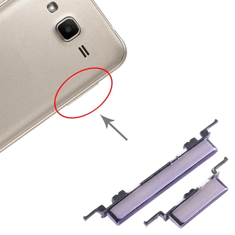 10pcs Power Button + Volume Control Button, For Samsung Galaxy J2 2017 SM-J200