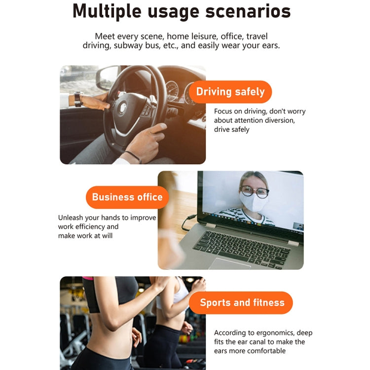 Hileo Hi6 Wireless Single Ear Hook Handsfree Call Noise Reduction In-ear Sports Earphone