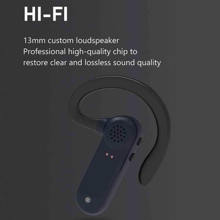 Hileo Hi8 Wireless Single Ear Hook Handsfree Call Noise Reduction In-ear Earphone
