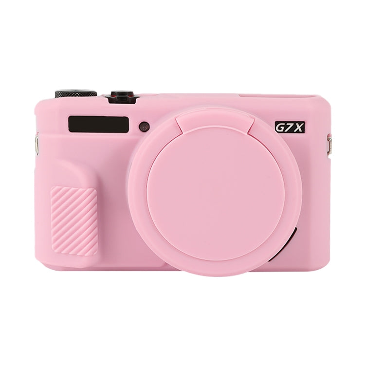 Soft Silicone Protective Case with Lens Cover, For Canon PowerShot G7 X Mark II / G7X2