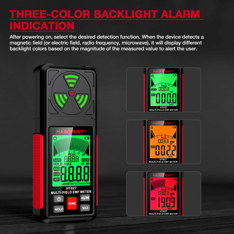 HABOTEST HT627 Electromagnetic Radiation Detector, HT627