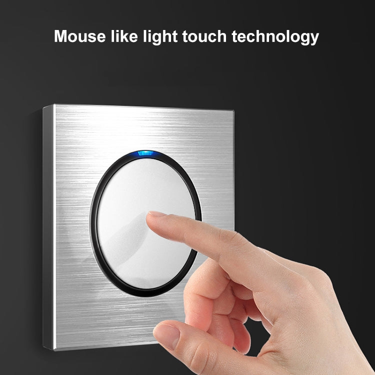 86mm Gray Aluminum Wire Drawing LED Switch Panel, One Billing Control, One Open Dual Control, Two Billing Control, Two Open Dual Control, Triple Billing Control, Triple Open Dual Control, Four Open Dual Control, One Open Multiple Control, Computer Sock...