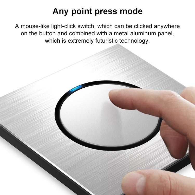 86mm Gray Aluminum Wire Drawing LED Switch Panel, One Billing Control, One Open Dual Control, Two Billing Control, Two Open Dual Control, Triple Billing Control, Triple Open Dual Control, Four Open Dual Control, One Open Multiple Control, Computer Sock...