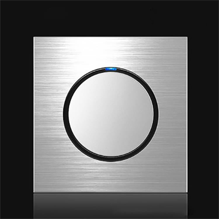 86mm Gray Aluminum Wire Drawing LED Switch Panel, One Billing Control, One Open Dual Control, Two Billing Control, Two Open Dual Control, Triple Billing Control, Triple Open Dual Control, Four Open Dual Control, One Open Multiple Control, Computer Sock...