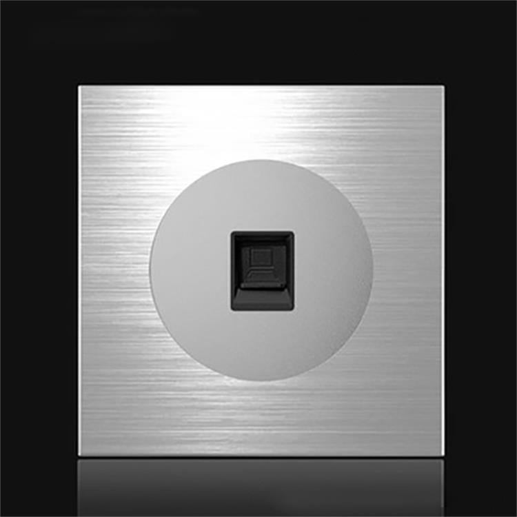 86mm Gray Aluminum Wire Drawing LED Switch Panel, One Billing Control, One Open Dual Control, Two Billing Control, Two Open Dual Control, Triple Billing Control, Triple Open Dual Control, Four Open Dual Control, One Open Multiple Control, Computer Sock...