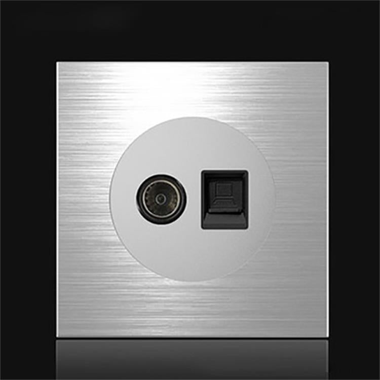 86mm Gray Aluminum Wire Drawing LED Switch Panel, One Billing Control, One Open Dual Control, Two Billing Control, Two Open Dual Control, Triple Billing Control, Triple Open Dual Control, Four Open Dual Control, One Open Multiple Control, Computer Sock...