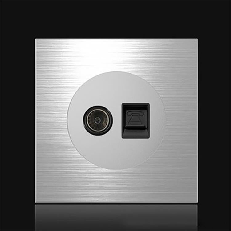 86mm Gray Aluminum Wire Drawing LED Switch Panel, One Billing Control, One Open Dual Control, Two Billing Control, Two Open Dual Control, Triple Billing Control, Triple Open Dual Control, Four Open Dual Control, One Open Multiple Control, Computer Sock...