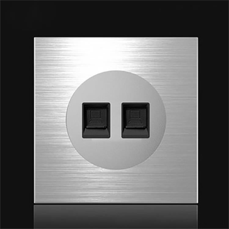86mm Gray Aluminum Wire Drawing LED Switch Panel, One Billing Control, One Open Dual Control, Two Billing Control, Two Open Dual Control, Triple Billing Control, Triple Open Dual Control, Four Open Dual Control, One Open Multiple Control, Computer Sock...