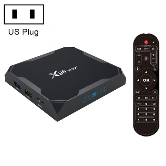 X96 max+ 4K Smart TV Box, Android 9.0, Amlogic S905X3 Quad-Core Cortex-A55,4GB+32GB, Support LAN, AV, 2.4G/5G WiFi, USBx2,TF Card,, EU Plug, US Plug, UK Plug, AU Plug