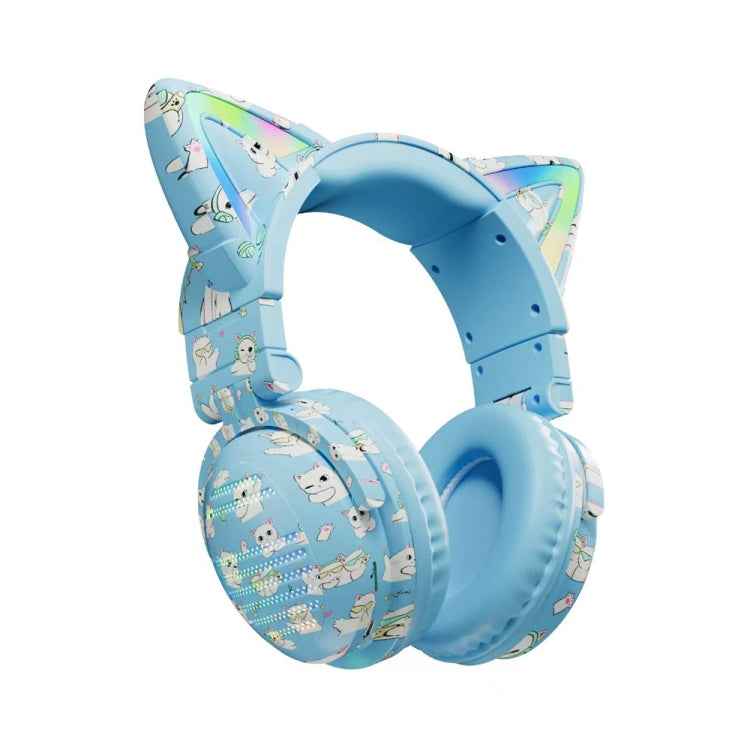 VJ371 Tuya RGB Cat Ear Wireless Bluetooth Earphone with Detachable Microphone