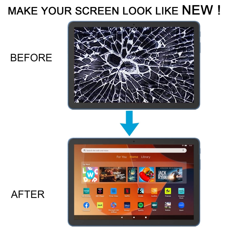 LCD Screen With Digitizer Full Assembly, For Amazon Kindle Fire HD 10 2023, For Amazon Fire HD 8 2022, For Amazon Kindle Fire 7 2022