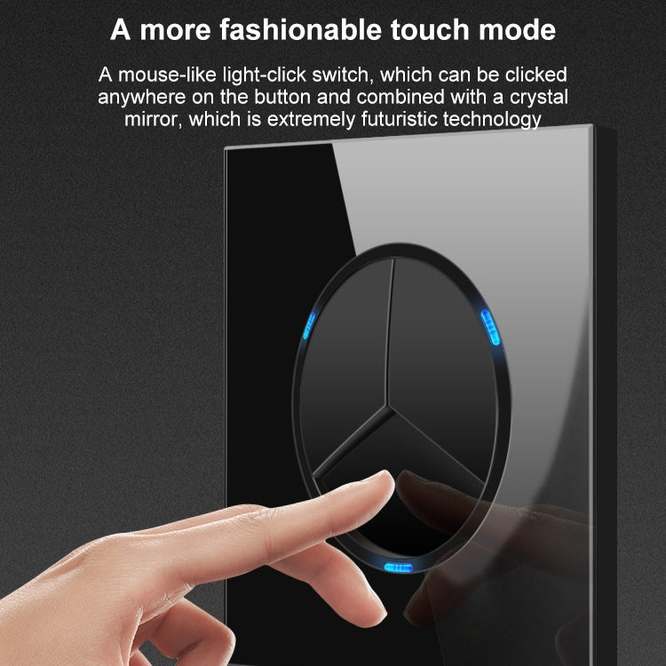 86mm Round LED Tempered Glass Switch Panel, Black Round Glass, One Open Dual Control, Two Billing Control, Two Open Dual Control, Three Billing Control, Three Open Dual Control, Four Billing Control, Four Open Dual Control, One Open Multiple Control   ...