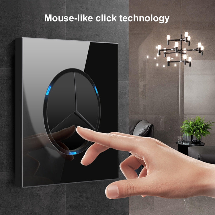 86mm Round LED Tempered Glass Switch Panel, Black Round Glass, One Open Dual Control, Two Billing Control, Two Open Dual Control, Three Billing Control, Three Open Dual Control, Four Billing Control, Four Open Dual Control, One Open Multiple Control   ...