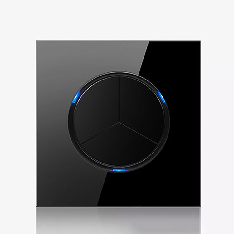86mm Round LED Tempered Glass Switch Panel, Black Round Glass, One Open Dual Control, Two Billing Control, Two Open Dual Control, Three Billing Control, Three Open Dual Control, Four Billing Control, Four Open Dual Control, One Open Multiple Control   ...