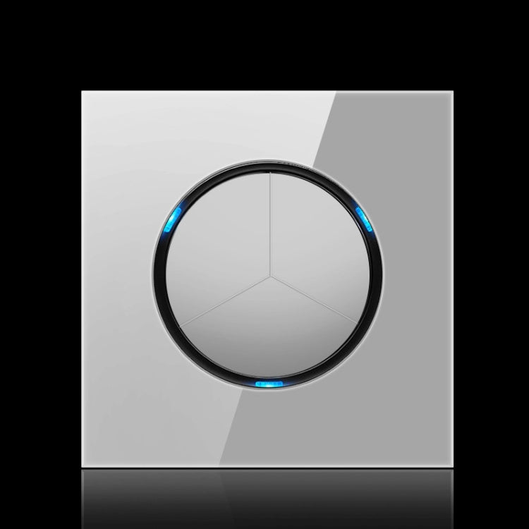 86mm Round LED Tempered Glass Switch Panel, Gray Round Glass, One Open Dual Control, Two Billing Control, Two Open Dual Control, Three Billing Control, Three Open Dual Control, Four Billing Control, Four Open Dual Control, One Open Multiple Control    ...