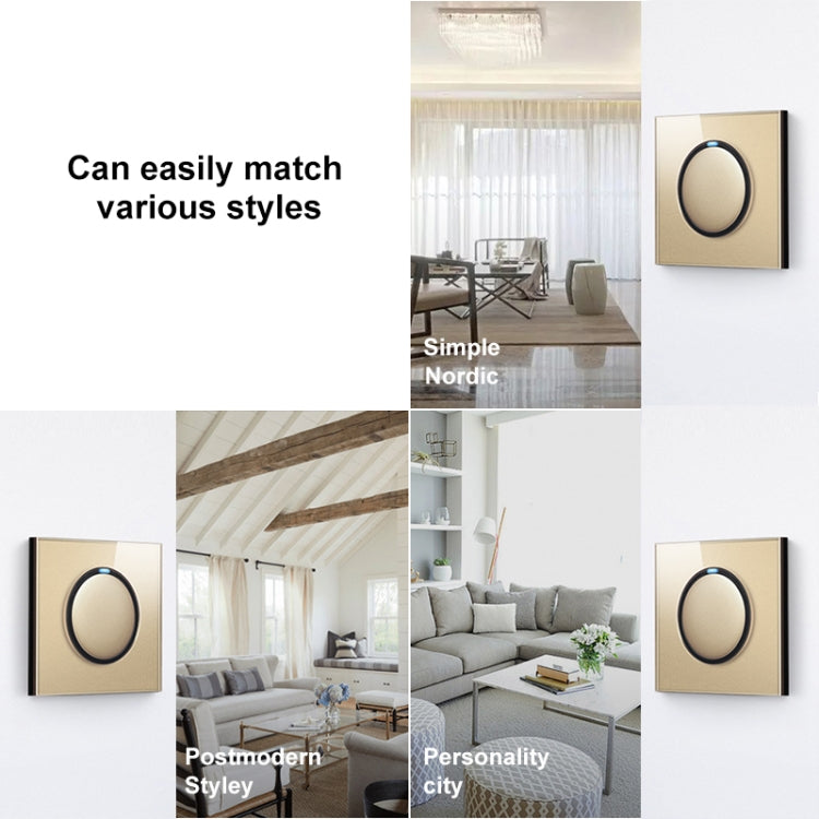 86mm Round LED Tempered Glass Switch Panel, Gold Round Glass, One Open Dual Control, Two Billing Control, Two Open Dual Control, Three Billing Control, Three Open Dual Control, Four Billing Control, Four Open Dual Control, One Open Multiple Control    ...