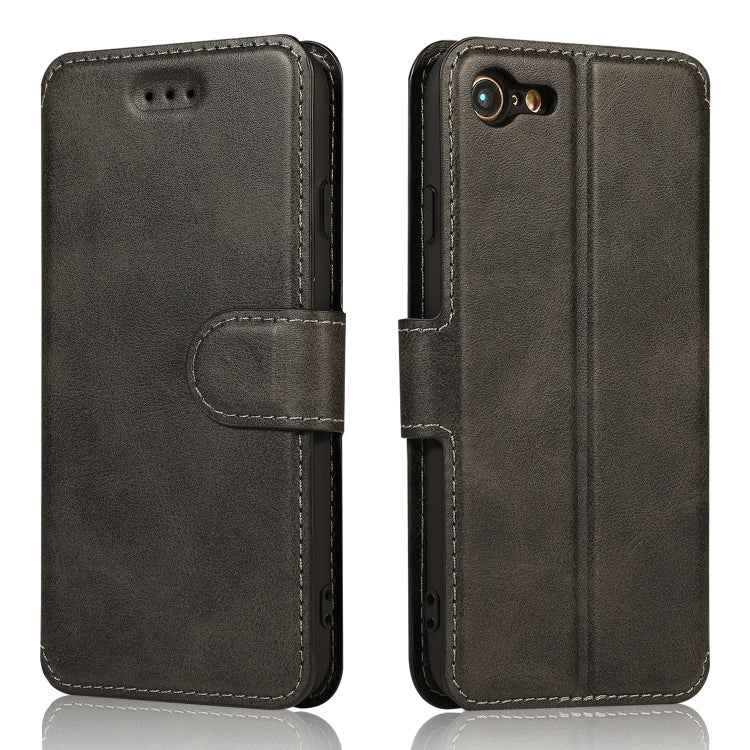Calf Texture Magnetic Buckle Horizontal Flip Leather Case with Holder & Card Slots & Wallet & Photo Frame, For iPhone 6 / 6s, For iPhone 7 / 8, For iPhone 7 Plus / 8 Plus, For iPhone X / XS, For iPhone XR, For iPhone XS Max, For iPhone 12 mini         ...