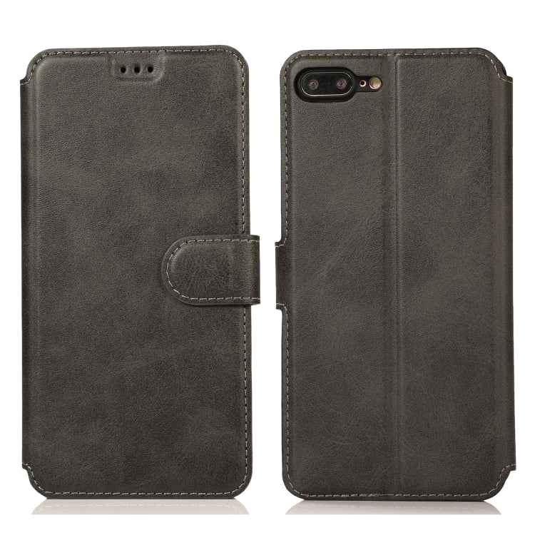 Calf Texture Magnetic Buckle Horizontal Flip Leather Case with Holder & Card Slots & Wallet & Photo Frame, For iPhone 6 / 6s, For iPhone 7 / 8, For iPhone 7 Plus / 8 Plus, For iPhone X / XS, For iPhone XR, For iPhone XS Max, For iPhone 12 mini         ...