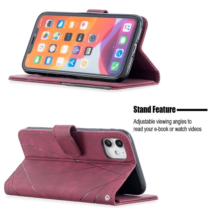Rhombus Texture Magnetic Buckle Horizontal Flip Leather Case with Holder & Card Slots & Wallet & Photo Frame, For iPhone 11, For Huawei Y5p, For Samsung Galaxy A51
