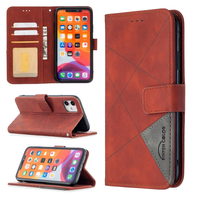 Rhombus Texture Magnetic Buckle Horizontal Flip Leather Case with Holder & Card Slots & Wallet & Photo Frame, For iPhone 11, For Huawei Y5p, For Samsung Galaxy A51