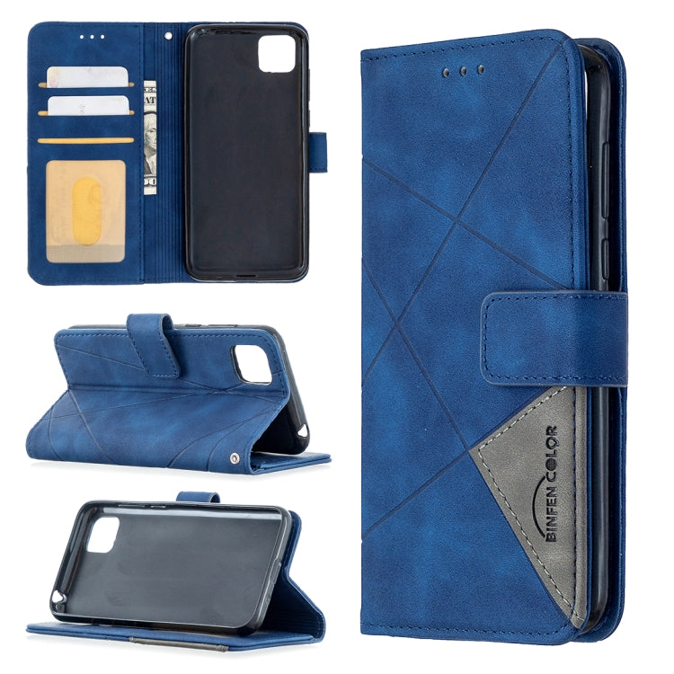 Rhombus Texture Magnetic Buckle Horizontal Flip Leather Case with Holder & Card Slots & Wallet & Photo Frame, For iPhone 11, For Huawei Y5p, For Samsung Galaxy A51