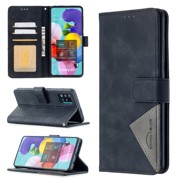 Rhombus Texture Magnetic Buckle Horizontal Flip Leather Case with Holder & Card Slots & Wallet & Photo Frame, For iPhone 11, For Huawei Y5p, For Samsung Galaxy A51