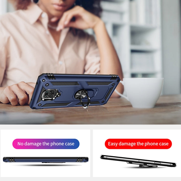 Shockproof TPU + PC Protective Case with 360 Degree Rotating Holder, For Xiaomi Redmi Note 9 Pro