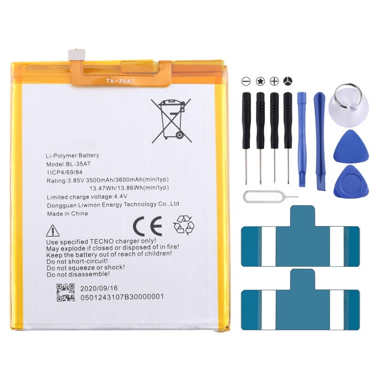 Battery Replacement, For Tecno Camon 17 Pro / Camon 18P, For Tecno Pova 2 LE7, For Tecno Camon 17 CG6 CG7, For Tecno Spark 7 / Spark 7T, For Tecno Spark 6 Air / Pouvoir 4 Pro, For Tecno Spark 6 / Camon 16, For Tecno Pop 4 / Camon 15��������������������...