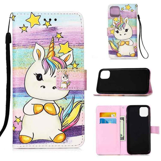 Painted Flat Texture Leather Case with Lanyard & Card Slot & Wallet & Holder, For iPhone 12 mini, For iPhone 12 / 12 Pro, For iPhone 12 Pro Max
