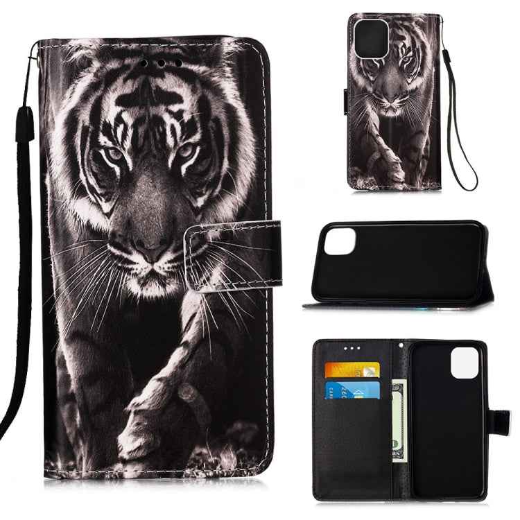 Painted Flat Texture Leather Case with Lanyard & Card Slot & Wallet & Holder, For iPhone 12 mini, For iPhone 12 / 12 Pro, For iPhone 12 Pro Max