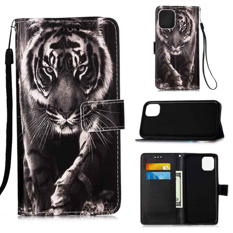 Painted Flat Texture Leather Case with Lanyard & Card Slot & Wallet & Holder, For iPhone 12 mini, For iPhone 12 / 12 Pro, For iPhone 12 Pro Max