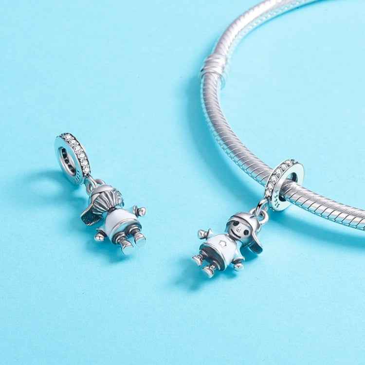 S925 Sterling Silver Perfect Life Clever Boy Beads DIY Bracelet Necklace Accessories