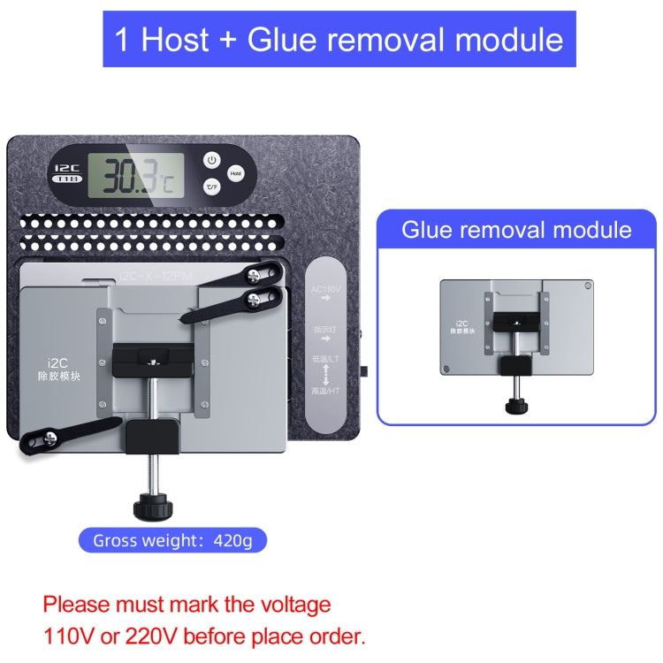 i2C T18 LCD Display PCB Motherboard Layered Desoldering Station With Glue Removal Module, With Glue Removal Module