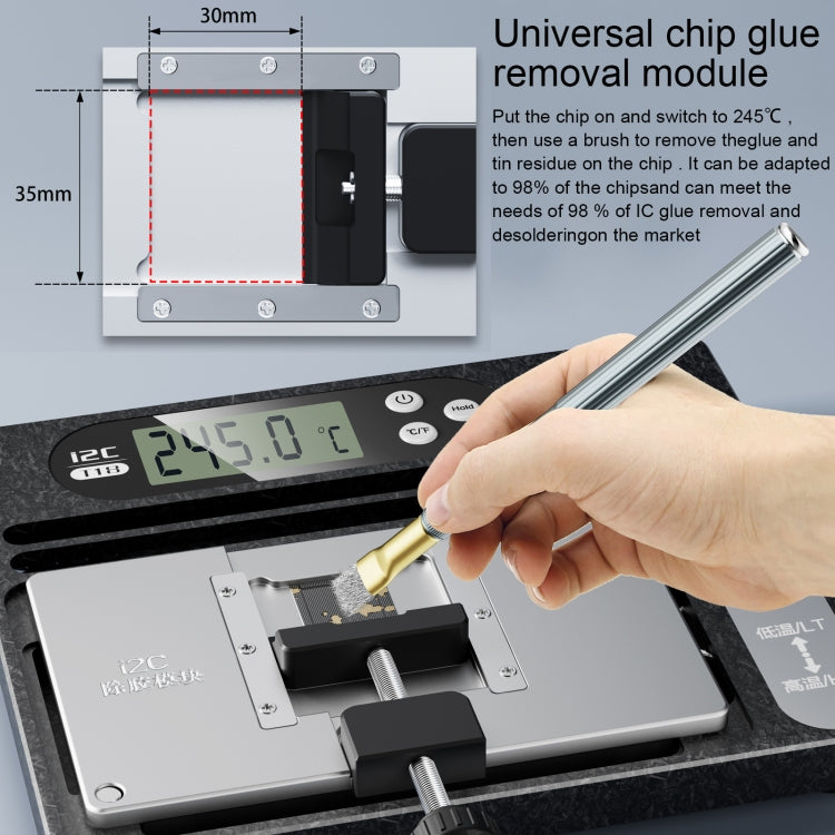 i2C T18 LCD Display PCB Motherboard Layered Desoldering Station With Glue Removal Module, With Glue Removal Module