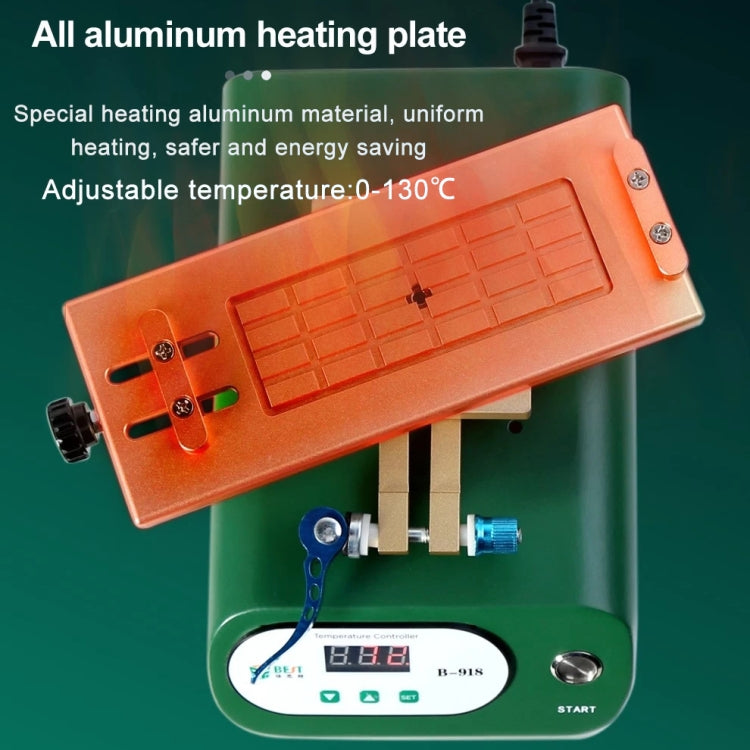BEST B-918A 7 inch 110V Vacuum Pump LCD Screen Rotary Heating Platform Separator, US Plug, EU Plug