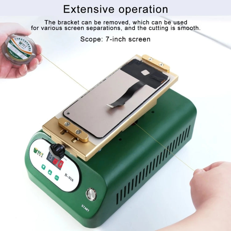 BEST B-918A 7 inch 110V Vacuum Pump LCD Screen Rotary Heating Platform Separator, US Plug, EU Plug