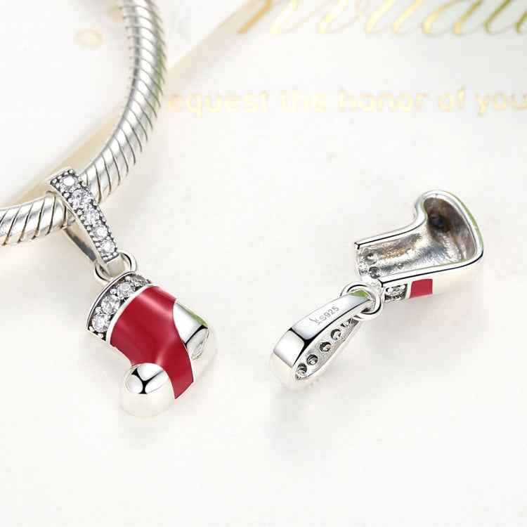 S925 Sterling Silver Charm Christmas Beads DIY Bracelet Necklace Accessories