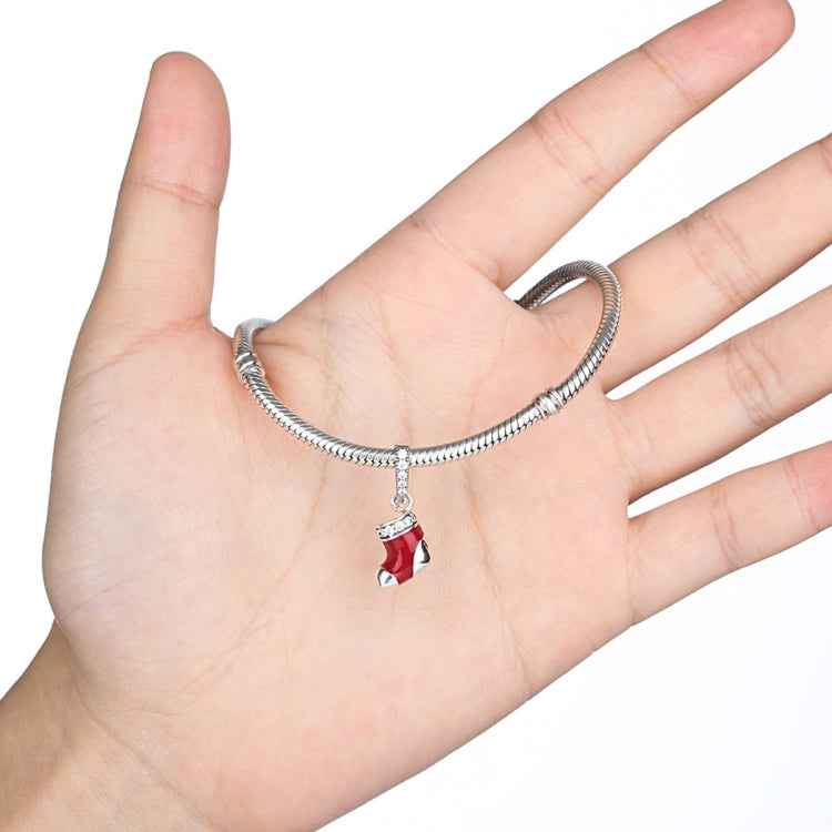 S925 Sterling Silver Charm Christmas Beads DIY Bracelet Necklace Accessories