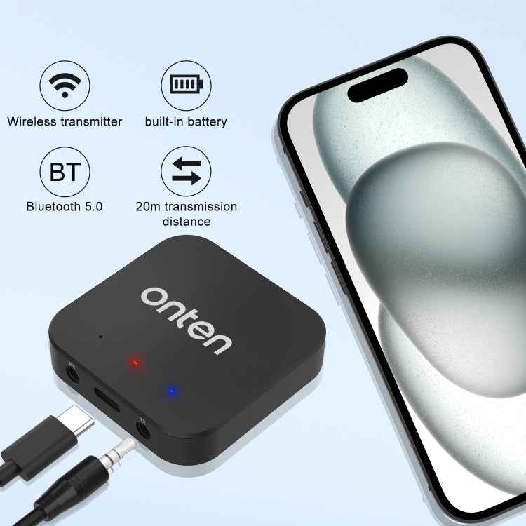 ONTEN OTN-BT102 2 in 1 Wireless Bluetooth Audio Receiving / Transmit Adapter