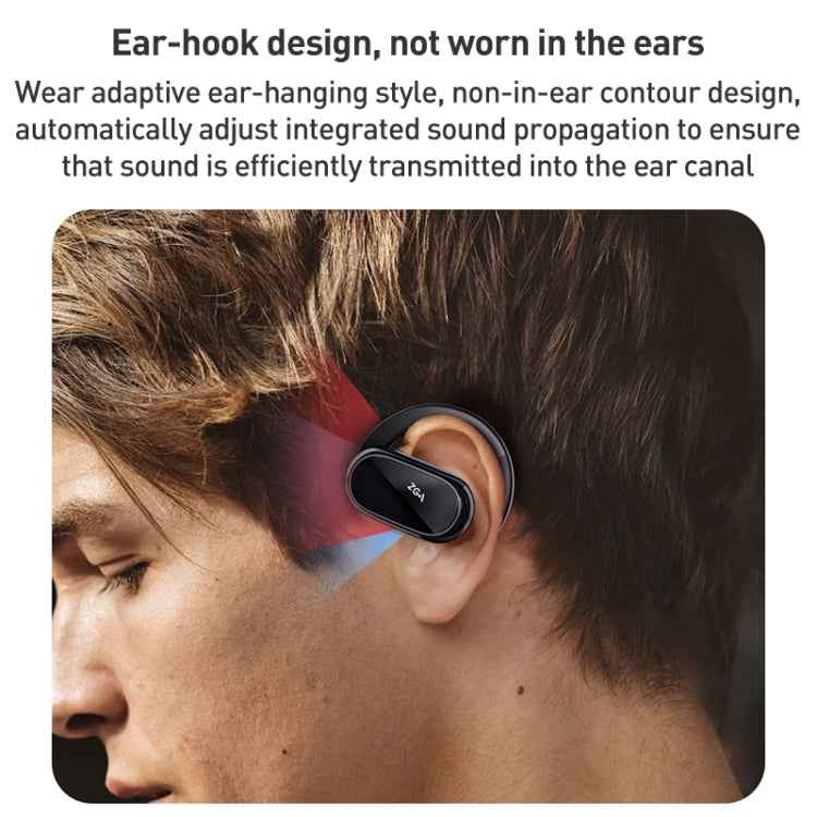 ZGA GS08 LED Digital Display Open Wireless Bluetooth Earphone