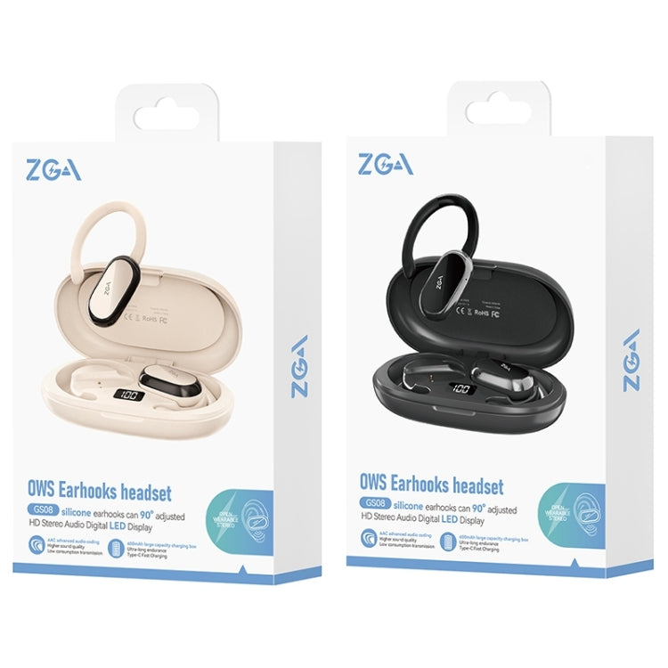 ZGA GS08 LED Digital Display Open Wireless Bluetooth Earphone