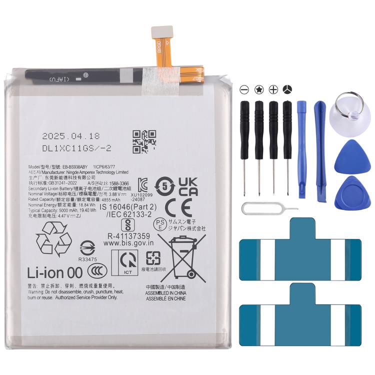 Battery Replacement, For Galaxy A36 / A56 5000mAh, For Galaxy S25 S9310 4000mAh, For Galaxy S25+ S936E/W/B/N/U S9360 4900mAh, For Galaxy S25 Ultra S938B/N/W/U/Q SM-S9380 5000mAh, For Galaxy S24 FE 4700mAh, For Galaxy Z Flip6 2870mAh 1130mAh 1 Pair     ...