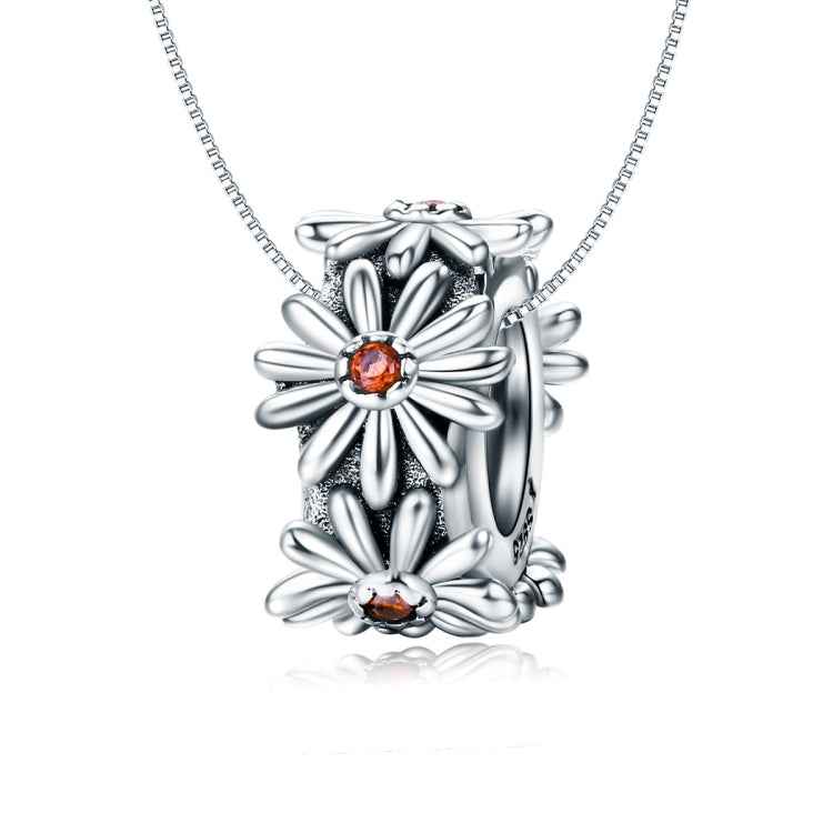 S925 Sterling Silver Daisy Wreath Beads DIY Bracelet Necklace Accessories