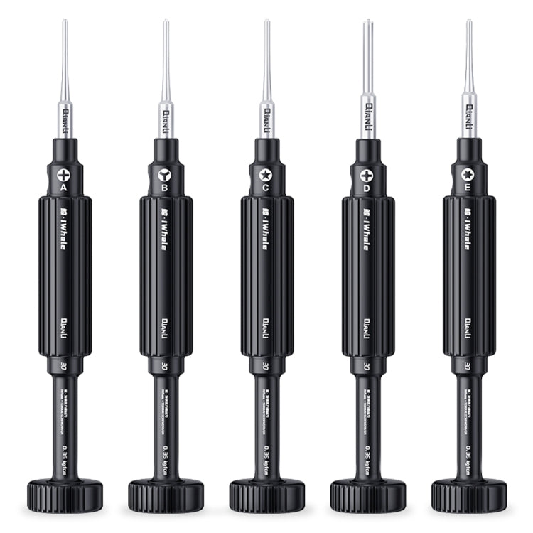 5 in 1 QianLi iWhale Special S2 Steel Magnetic Torque 3D Screwdriver, A/B/C/D/E